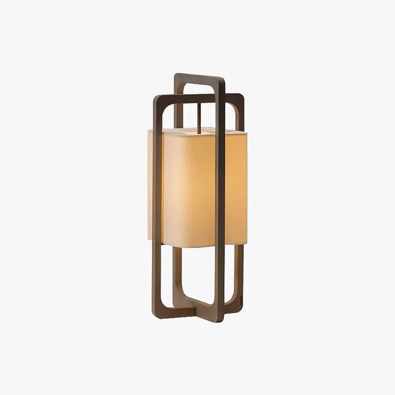 Muto Lampadaire Rectangulaire Moderne, Bois\\/Tissu, Bois, Salon