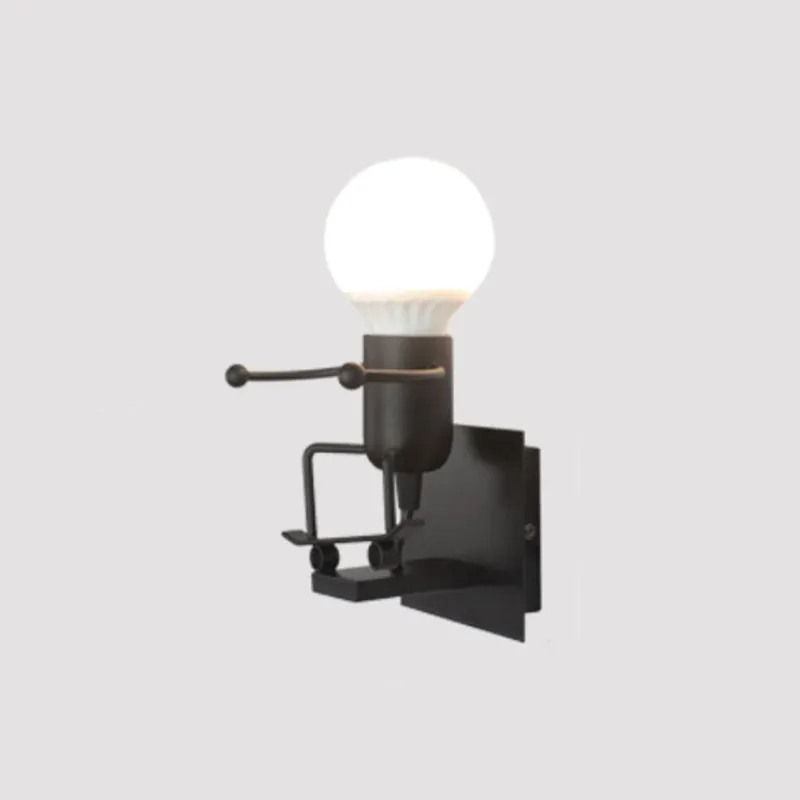 Luxo Applique Murale Design Italien LED Métal Noir\\/Blanc Chambre à Coucher\\/Salon