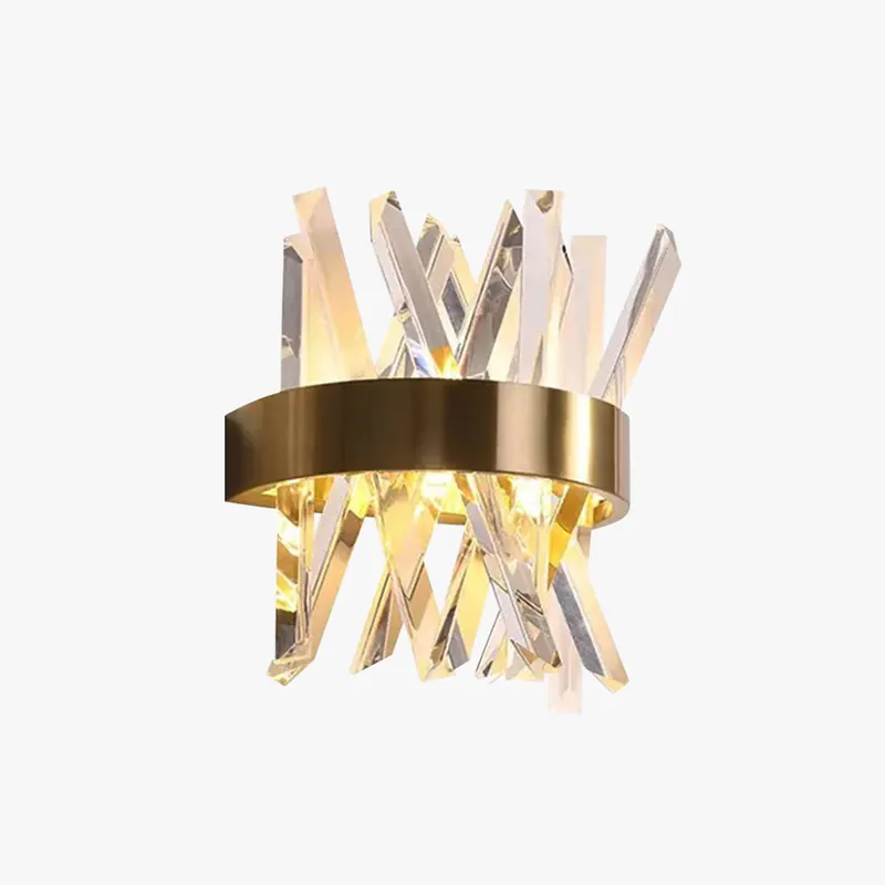Kristy Applique Murale Luxueux LED Moderne Métal Cristal Or Chambre à Coucher\\/Salon