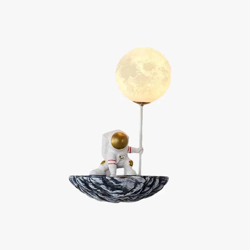 Aria Applique Murale Sphérique Astronaute Design LED Moderne Métal\\/Verre\\/Acrylique Blanc Salon