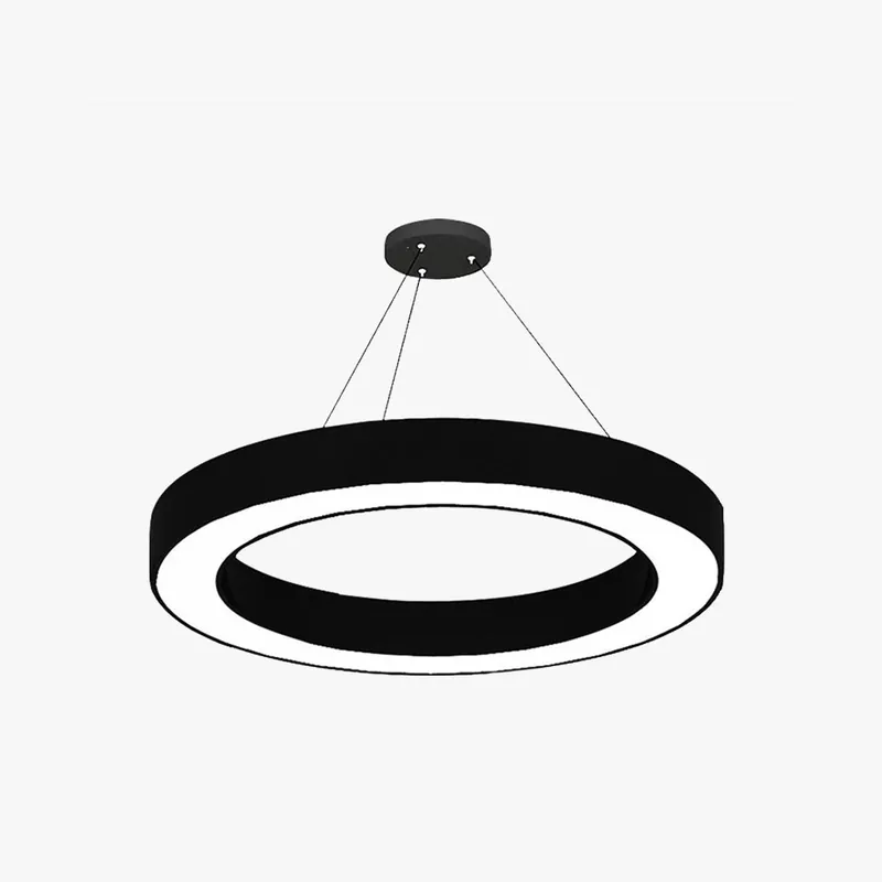 Arisha Luminaires Suspensions LED Anneau Simple Acrylique Noir\\/Blanc Salon\\/Cuisine
