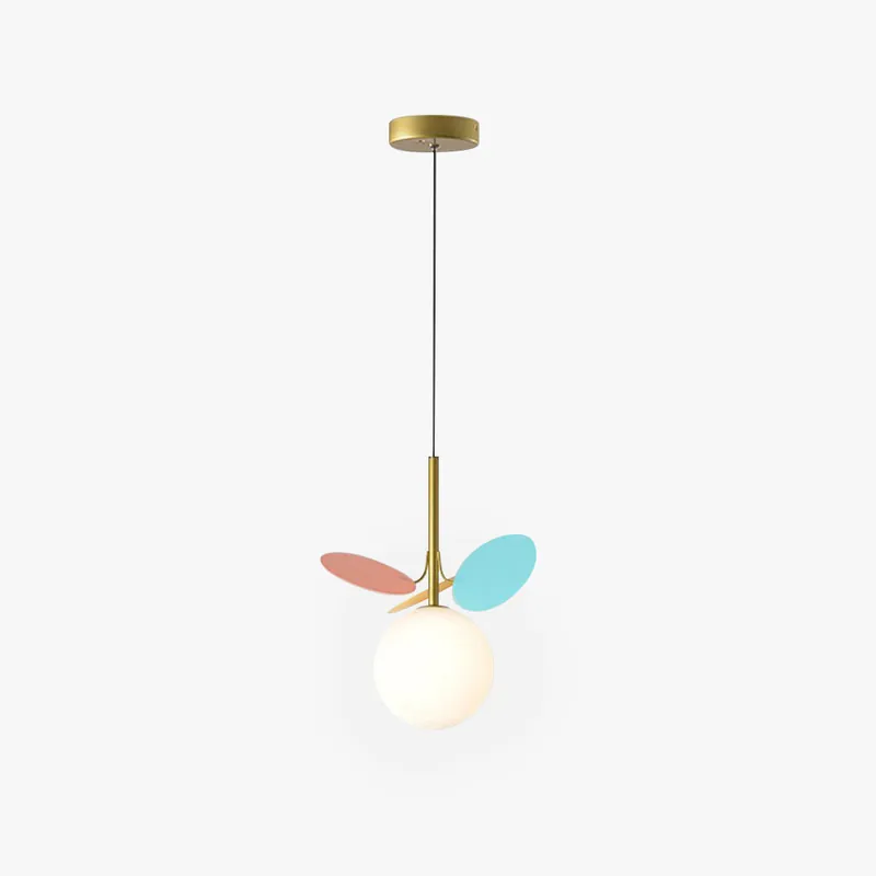 Arisha Luminaires Suspensions Globe Moderne Design Métal Verre Multicolore\\/Blanc Salon\\/Chambre d'Enfant