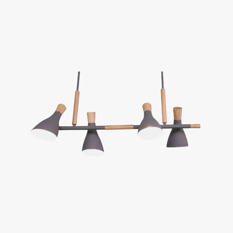 Valentina Luminaires Suspensions 4 Lampes Nordique Bois\\/Métal Blanc\\/Vert\\/Gris Cuisine\\/Salon