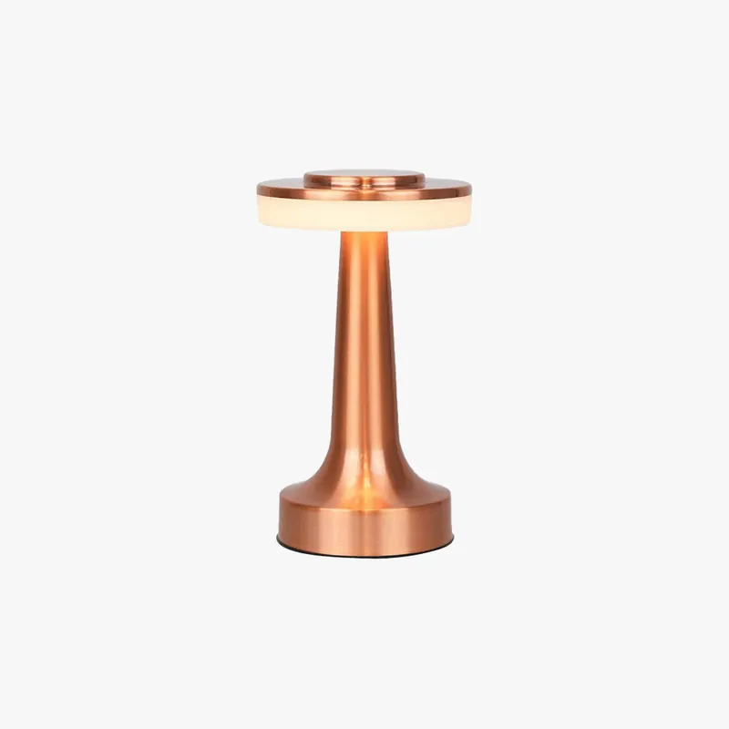 Mira Lampe de Table Champignon Moderne LED Métal\\/Acrylique Doré\\/Argent\\/Rose Rouge Salon