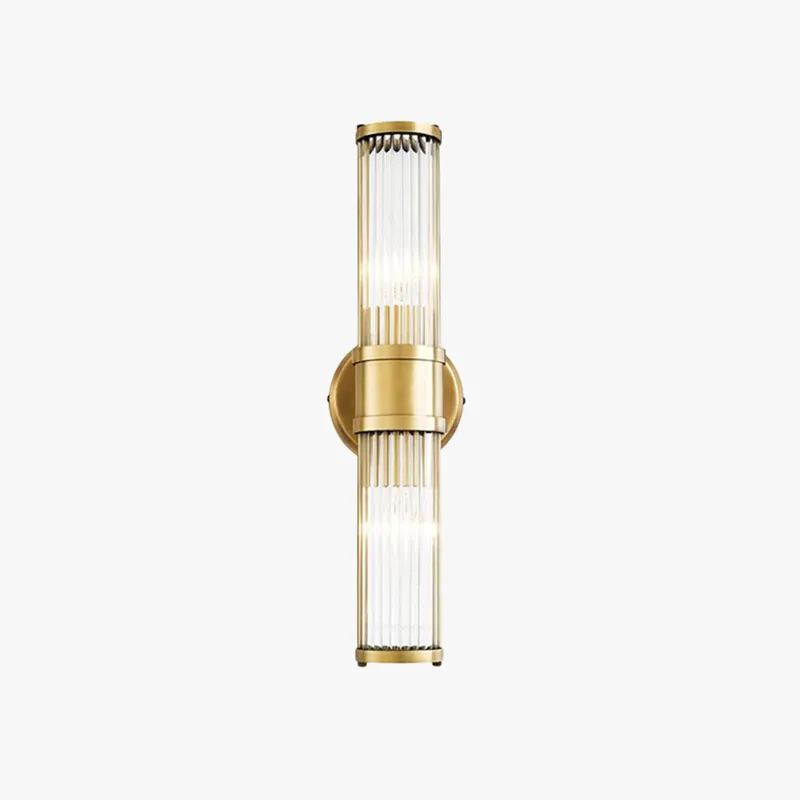 Arisha LED Applique Murale Cylindrique Vintage Métal\\/Verre Or