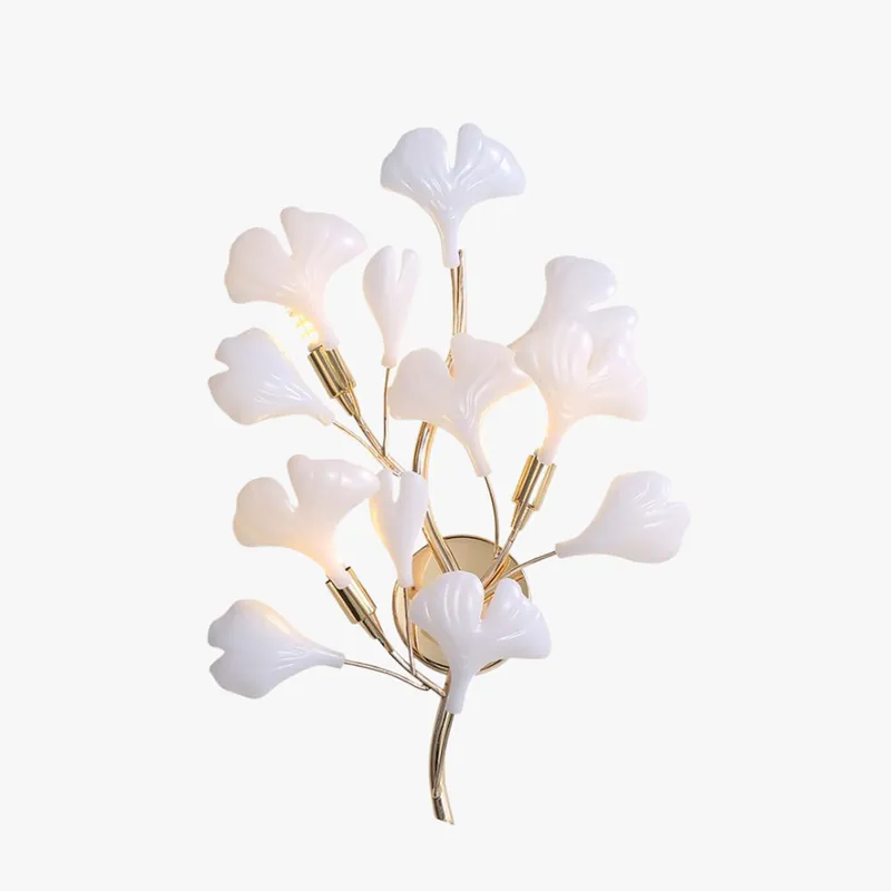Olivia Applique Murale Fleur Moderne, Céramique\\/Métal