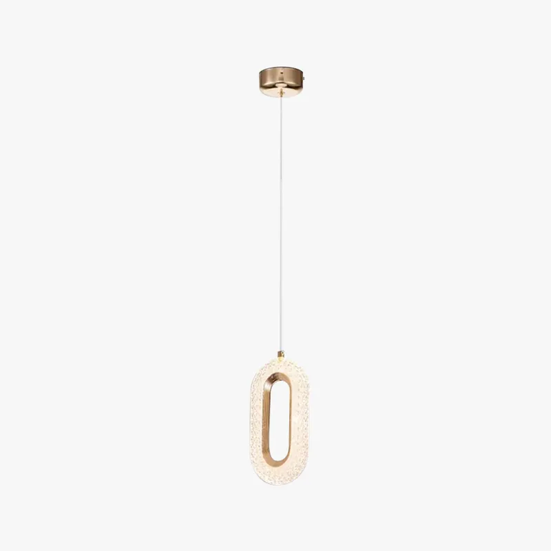 Kristy Luminaires Suspensions Arc Deco Moderne Simple Métal\\/Acrylique Doré Salon