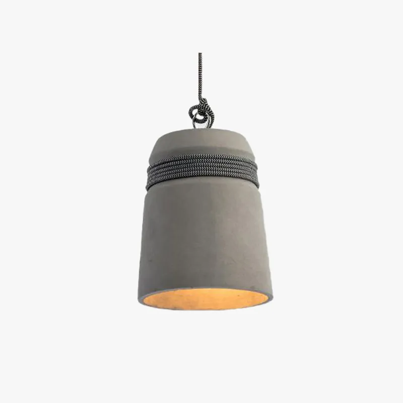 Arisha Luminaires Suspensions Cylindre Industriel Métal\\/Ciment Gris Chambre\\/Salon