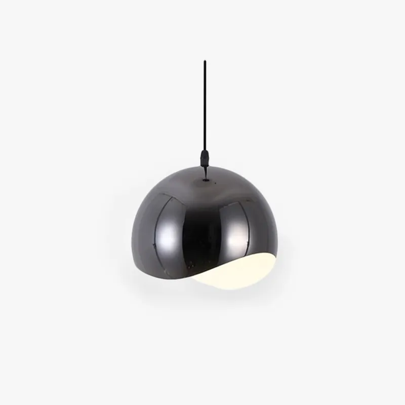 Arisha Luminaires Suspensions Dôme Moderne Métal Noir\\/Rose Rouge\\/Chromé Salon