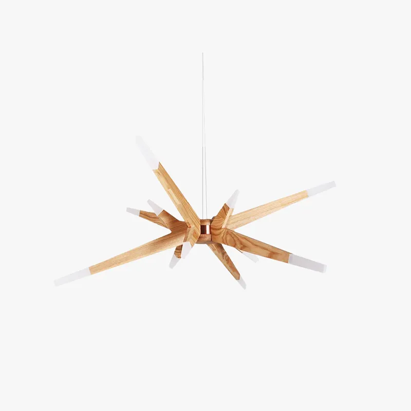 Muto Luminaires Suspensions Inégale Spoutnik Design Bois\\/Acrylique Chambre à Coucher