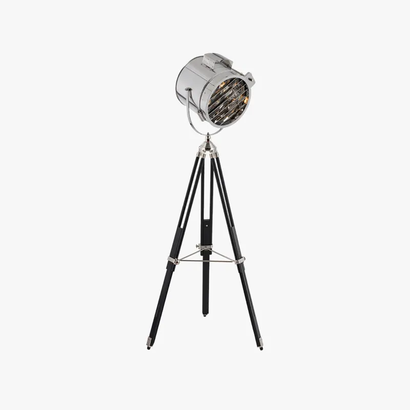 Mira Moderne Industrielle Lampadaire Trépied Rétro Métal Chromé\\/Bureau\\/Salon