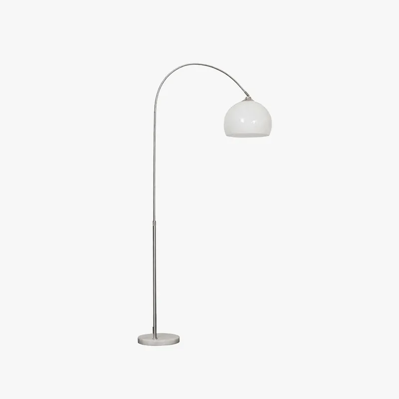 Mira Lampadaire Dôme Moderne Métal\\/Marbre\\/Acrylique Blanc\\/Orange Salon