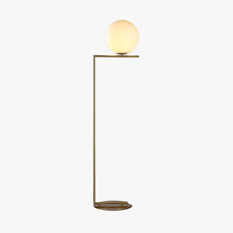 Valentina Lampadaire Globe Moderne Métal\\/Verre Laiton\\/Argent Salon\\/Chambre