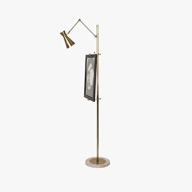 Arisha Design Lampadaire Chevalet Moderne Métal\\/Verre Laiton Salon\\/Chambre