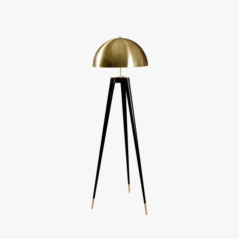 Arisha Design Lampadaire Tripode Moderne Métal Noir Or Bureau\\/Chambre à Coucher\\/Salon