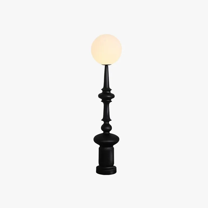 Mira Design Intérieur Lampadaire Colonne Vintage Résine\\/Verre Noir Salon\\/Chambre