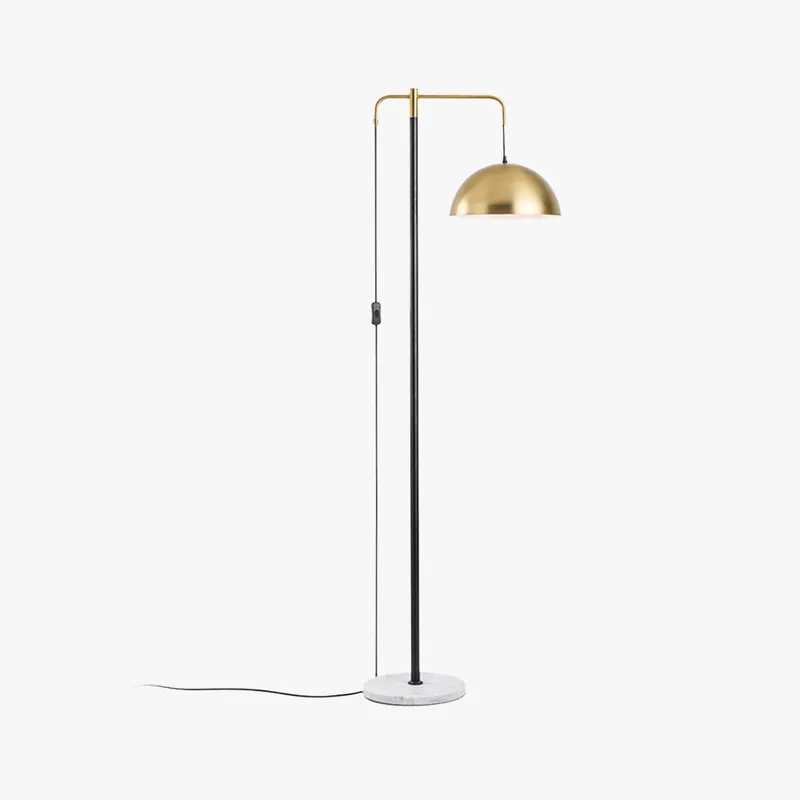 Arisha Design Lampadaire Dôme Simple Métal\\/Marbre Or Chambre\\/Salon