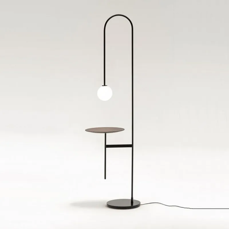 Valentina Design Avec Tableau Lampadaire Simple Métal\\/Marbre\\/Verre Noir Salon