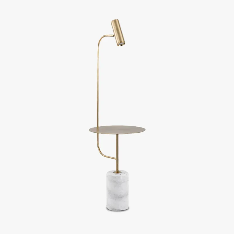 Mira Moderne Avec Tableau Lampadaire Linéaire Simple Marbre\\/Métal Noir\\/Or Salon