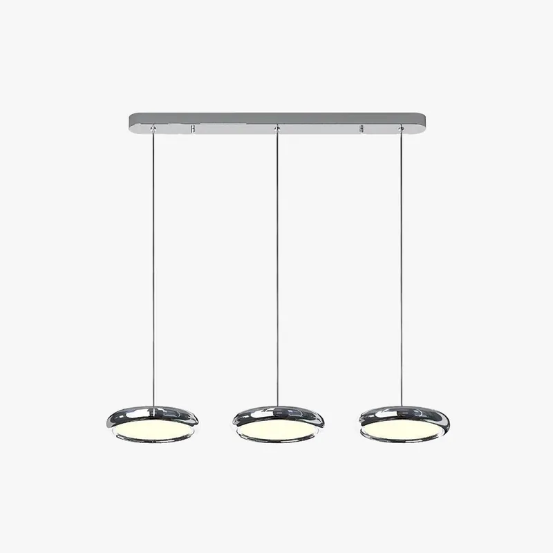 Arisha Suspension Ronde Moderne, Métal\\/Acrylique, Argent\\/Or\\/Rose Rouge, Salon