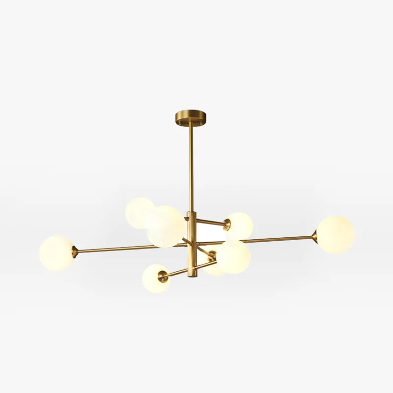 Valentina Lustre Bulle Moderne, Cuivre\\/Verre, Noir\\/Cuivre, Salon