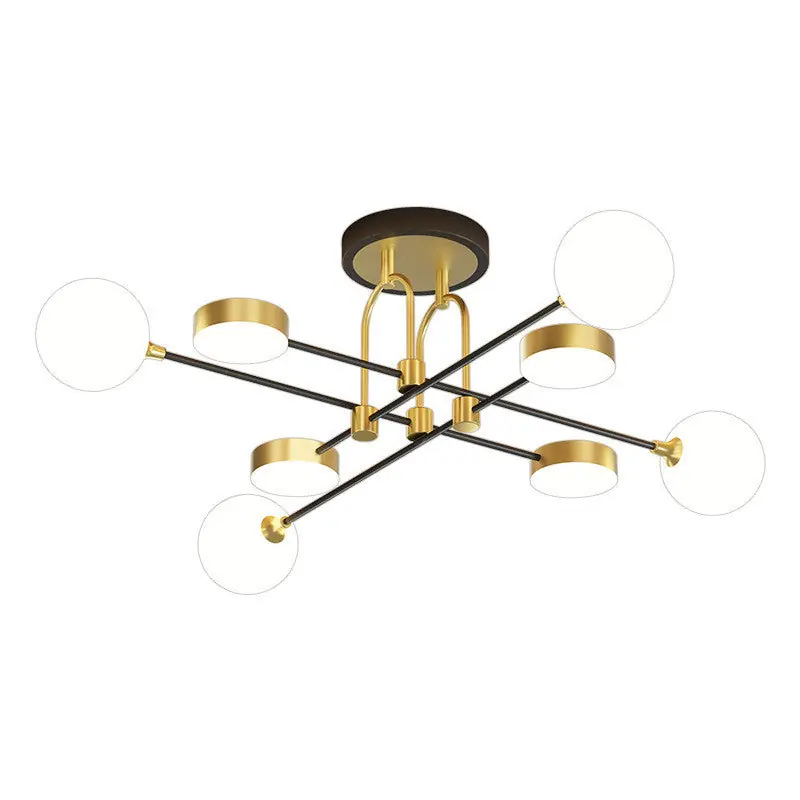 Valentina Plafonnier Boule Moderne, Métal\\/Verre, Doré, Salon