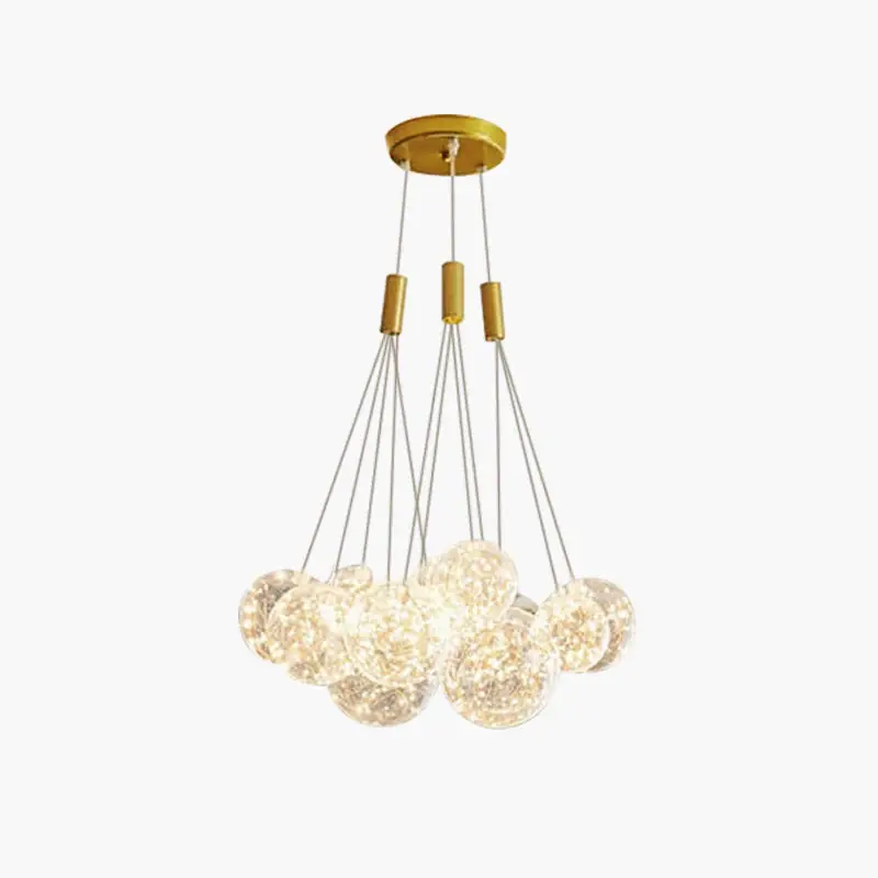 Valentina Suspension Bubble Moderne Métal\\/Verre Transparent\\/Étoilé Salon