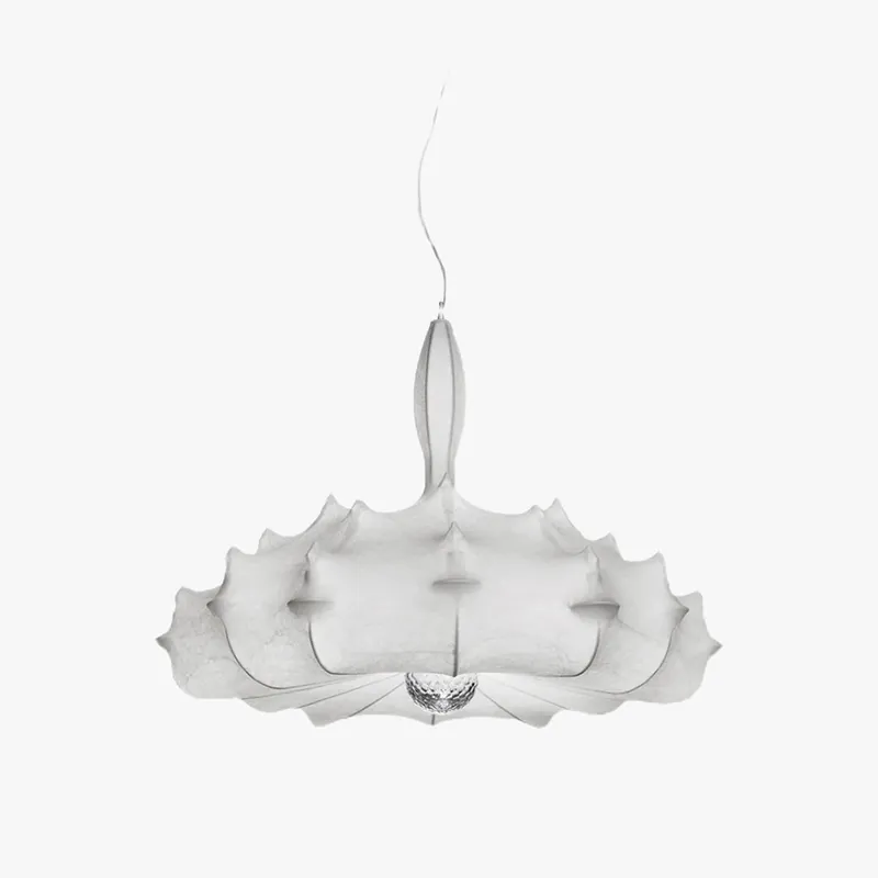 Ritta Suspension Vintage, Métal\\/Soie, Blanc, Salon\\/Salle à Manger