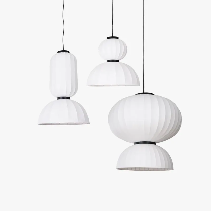 Ritta Suspension Vintage, Métal\\/Soie, Noir\\/Blanc, Chambre à Coucher