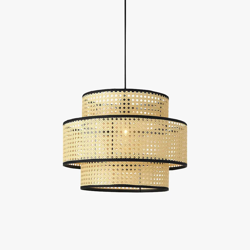 Ritta Suspension Cylindre Moderne, Métal\\/Acrylique, Bois, Salon