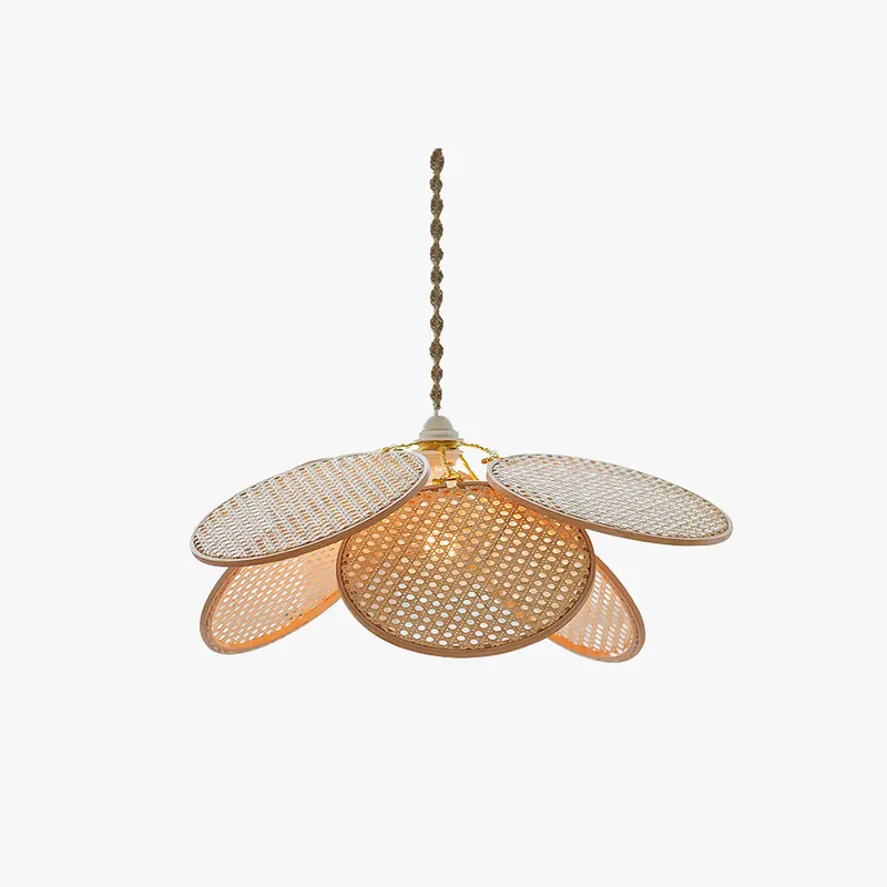 Ritta Suspension Petale Naturelle, Metal\\/Rotin, Bois, Chambre à Coucher