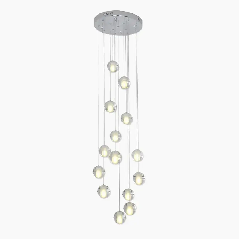 Arisha Suspension Globe Simple, Acrylique\\/Metal, Blanc, Salon