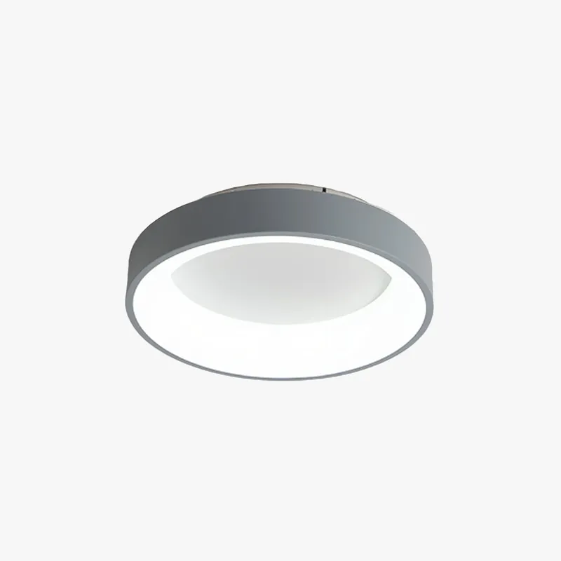 Arisha Plafonnier Bol Moderne, Métal\\/Acrylique, Blanc\\/Gris, Salon