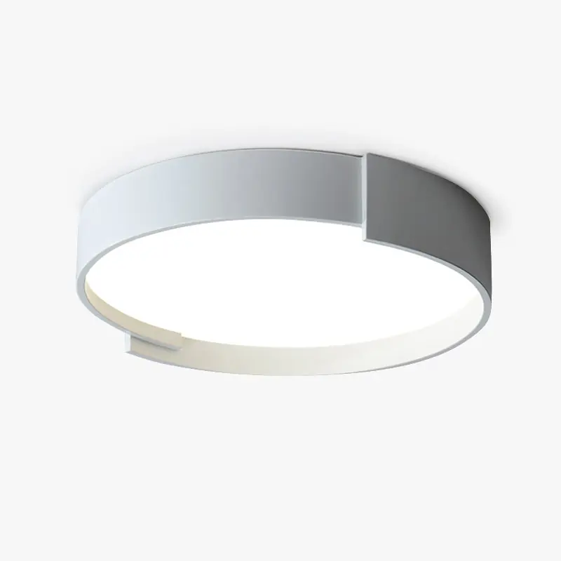 Arisha Plafonnier Rond Moderne, Métal\\/Acrylique, Blanc\\/Gris\\/Vert\\/Doré, Salon