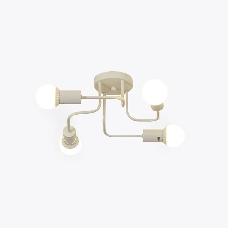 Arisha Plafonnier Boule Moderne, Métal, Noir\\/Blanc, Salon