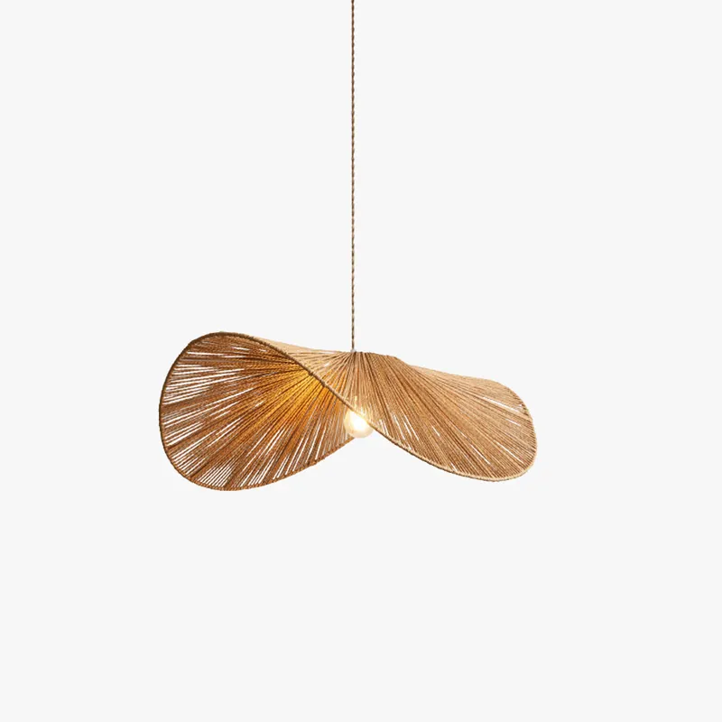 Ritta Twine Suspension Ronde Naturelle, Métal\\/Rotin, Marron\\/Beige, Cuisine\\/Bureau