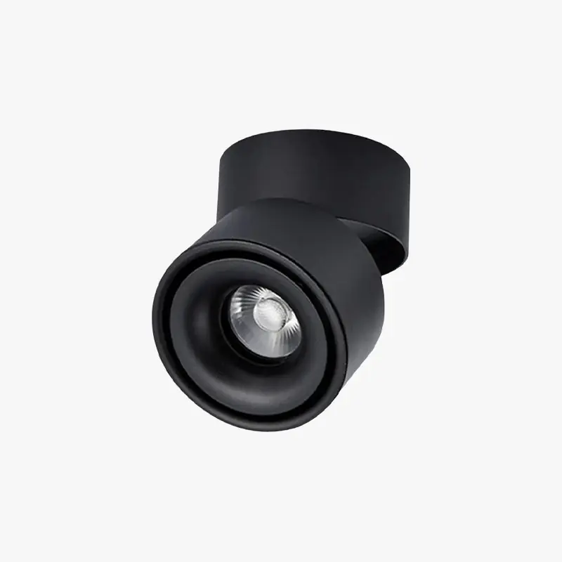 Arisha Plafonnier Rond Moderne, Métal, Blanc\\/Noir, Chambre