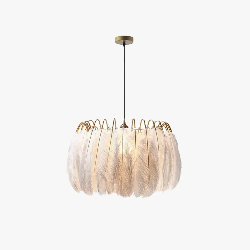 O'Moore Suspension Elegant Feather, Noir\\/Blanc, Chambre\\/Salon