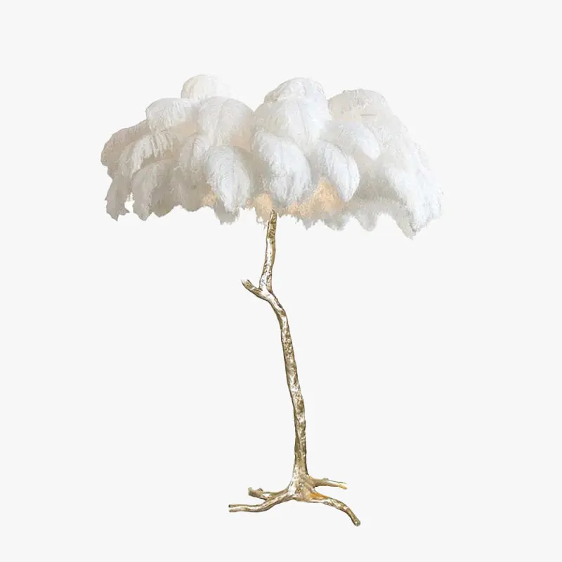 O'Moore Lampadaire Fleur Luxe Plume\\/Métal Coloré Salon