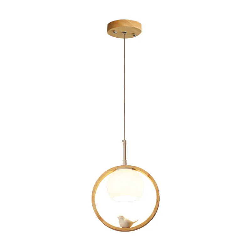 Muto Suspension Rond Nordique, Bois\\/Métal, Bois, Chambre