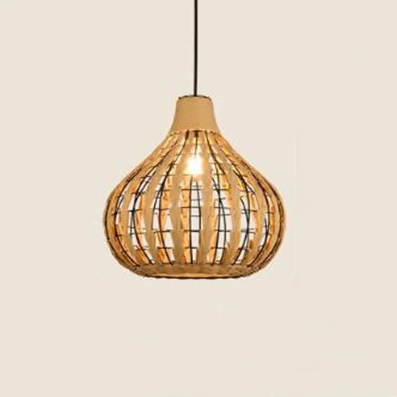 Ritta Suspension Globe Simple, Métal\\/Rotin, Marron Foncé\\/Marron Clair, Bar\\/Cuisine