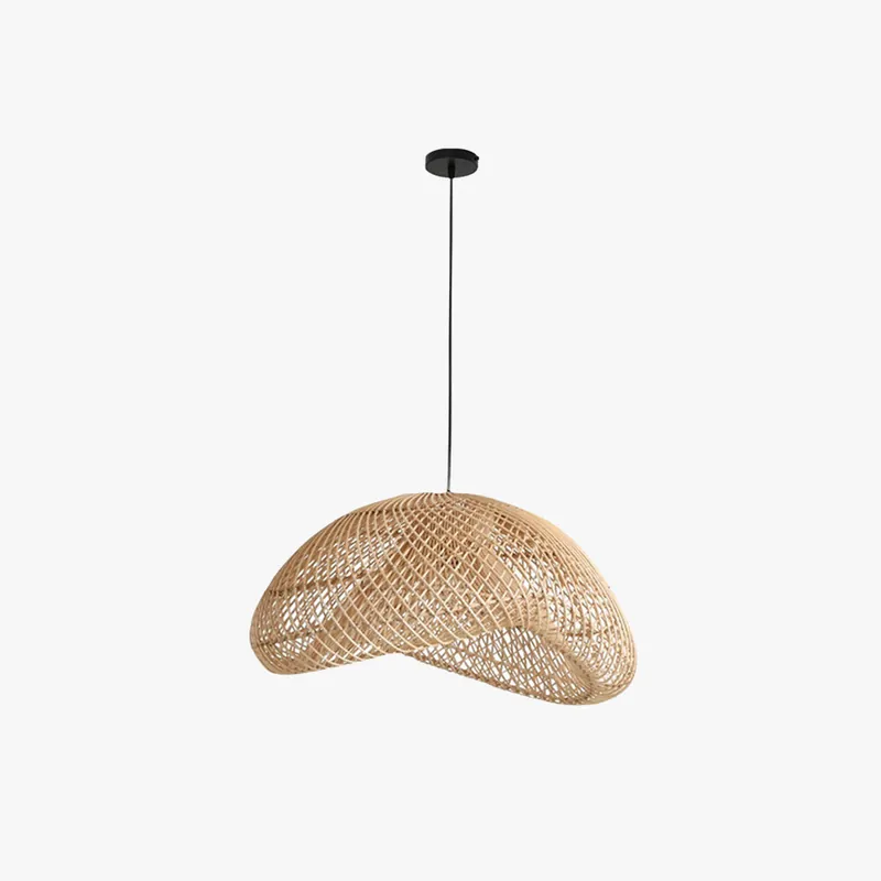 Ritta Suspension Dôme Rustique, Métal\\/Rotin, Marron, Salon\\/Café
