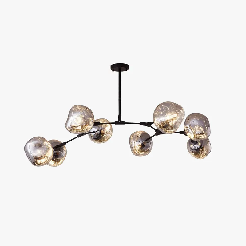 Valentina Suspension Globe Inhabituelle, Métal\\/Acrylique, Doré Rosé\\/Or\\/Chromé, Salon\\/Salle à Manger