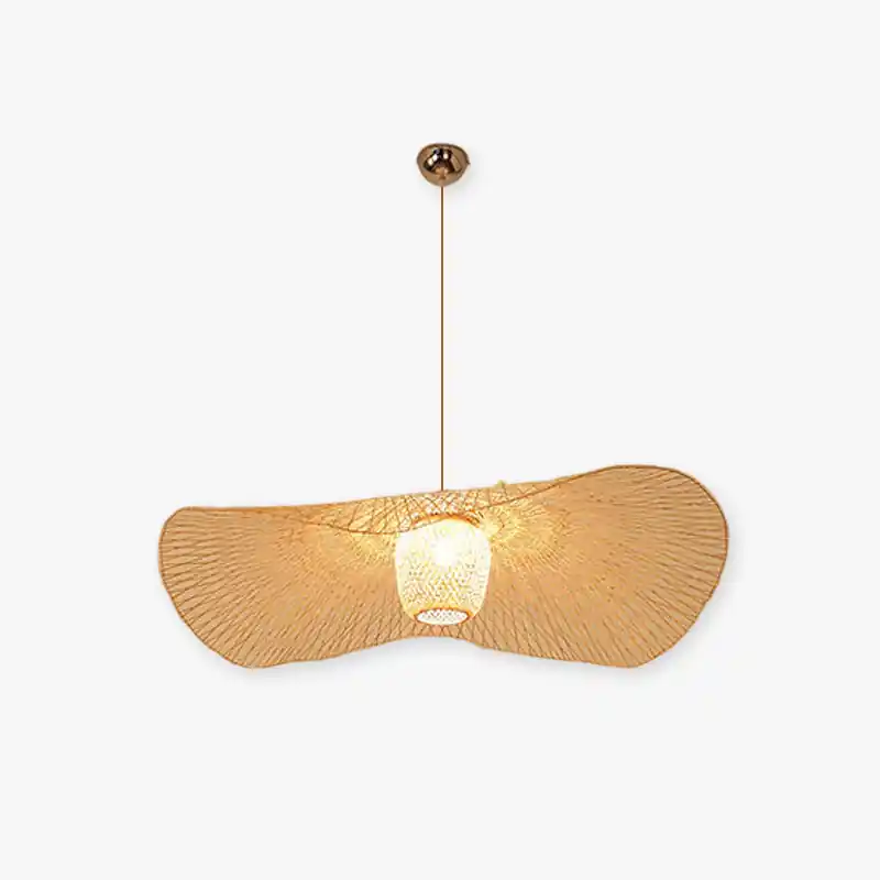 Ritta Suspension Rond Vintage, Bambou\\/Bois, Bois, Salon