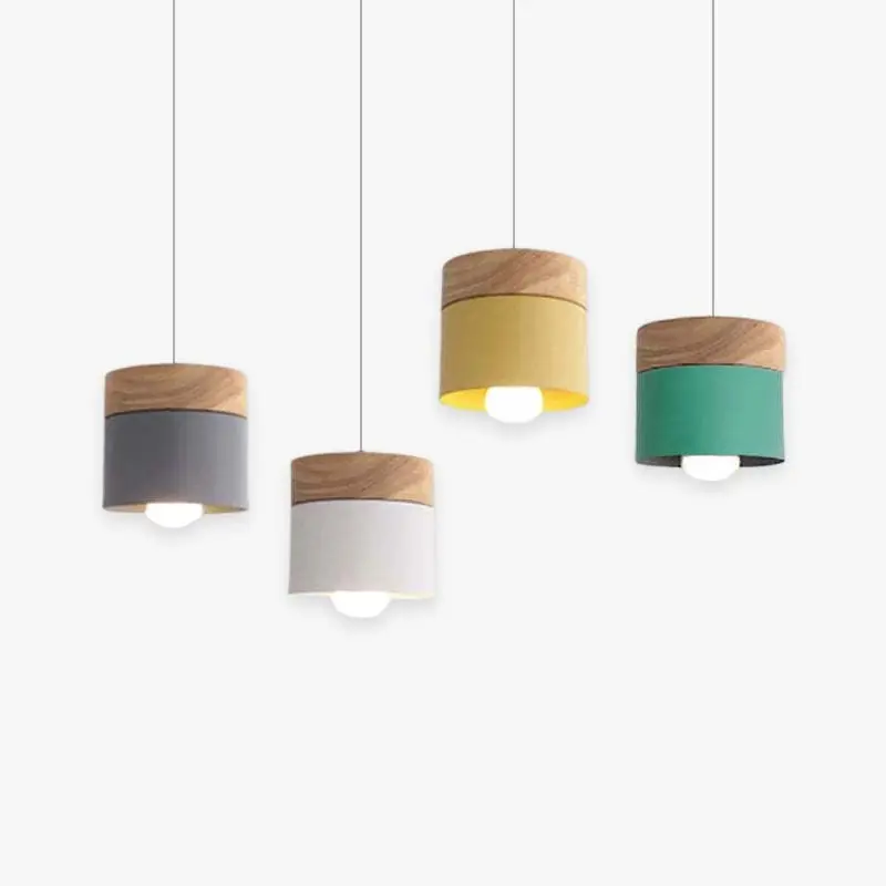 Valentina Suspension LED Macaron Nordique Métal\\/Bois Chambre