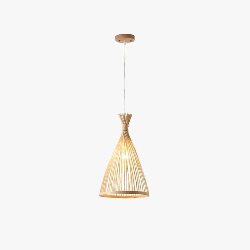 Ritta Suspension Cône Vintage, Bambo, Bois, Salon