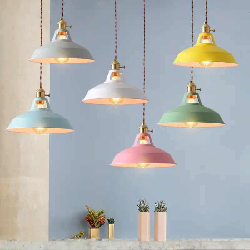 Valentina Lampe Suspension Luminaire Vintage, Métal, Noir\\/Blanc, Salle à Manger