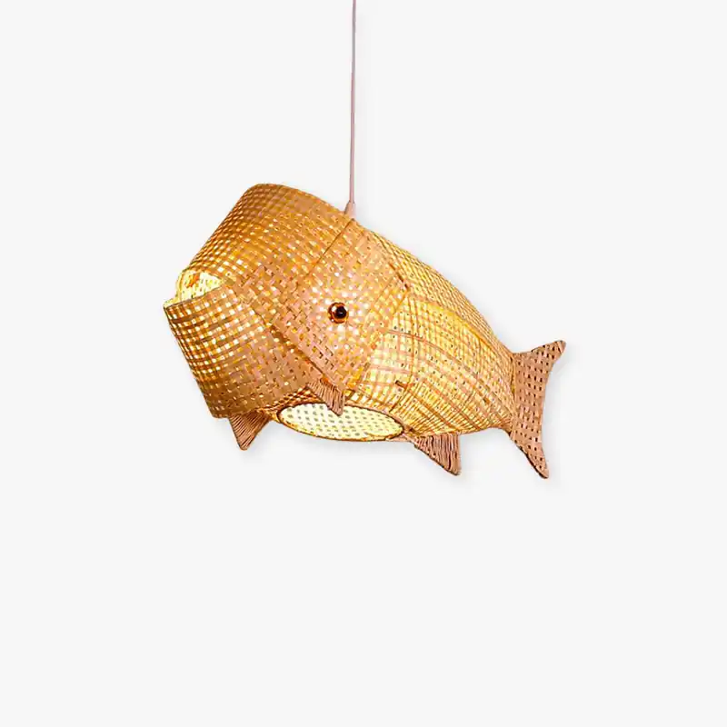 Ritta Luminaires Suspension Poisson Simple Métal\\/Rotin, Salon