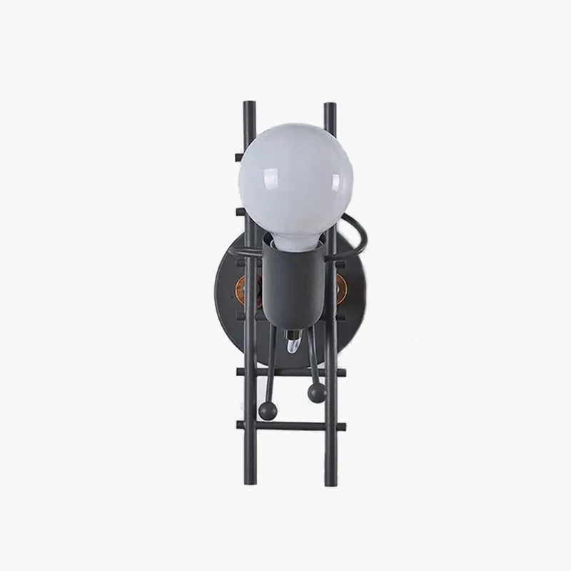 Luxo Applique Murale Rétro LED Métal\\/Bois de Caoutchouc Couloir 3 Couleur