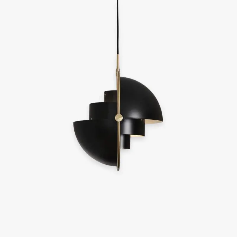 Arisha Luminaires Suspension LED Anneau Rétro Métal Chrome\\/Or Salon